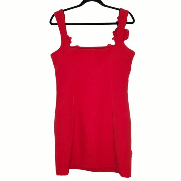 Elliatt Trompe Red Rosette Applique‎ Floral Mini Dress Size L - Picture 8 of 14